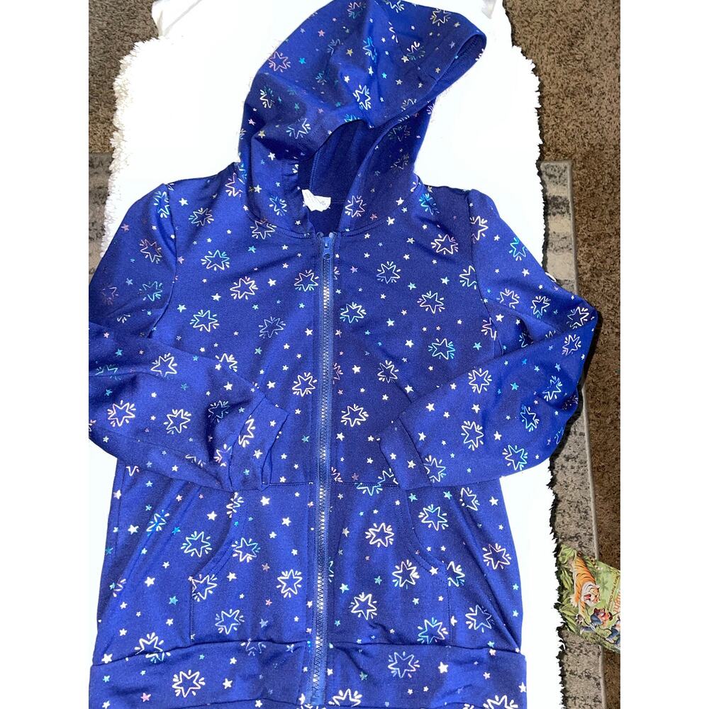 Maddie & Michelle girls sz. 14 blue star zip up hoodie. Great shape, cute